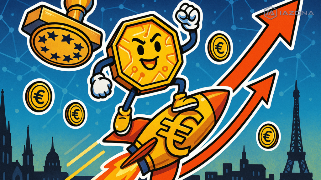 Stablecoins em euros sob MiCA crescem 128% antes da transição, 07/07/2026