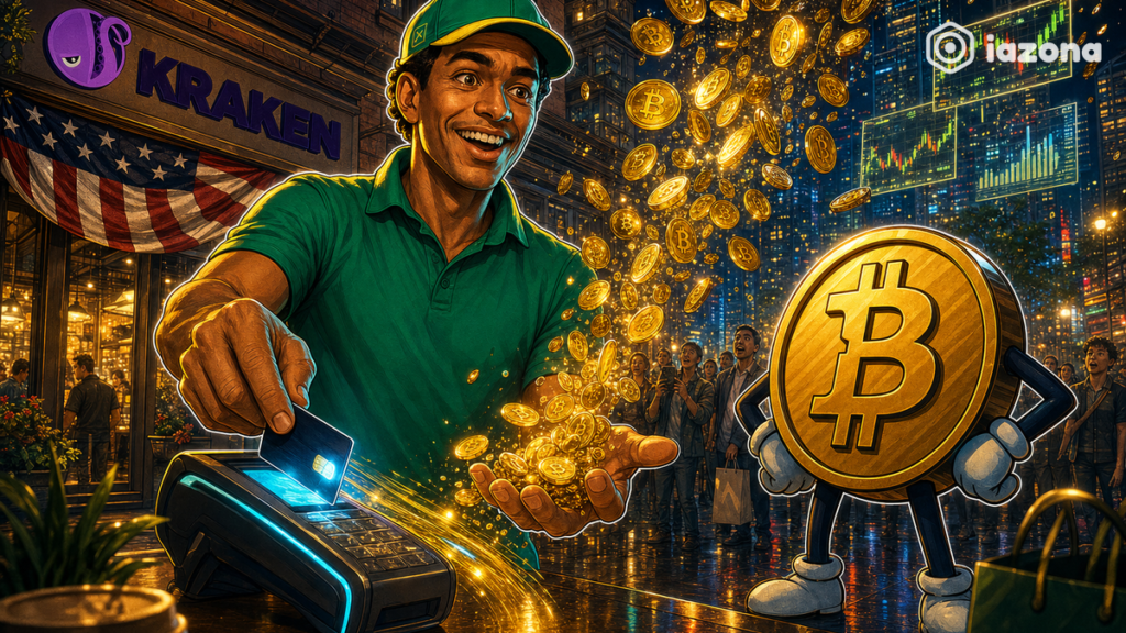 Kraken lança cartão de débito nos EUA com cashback em cripto