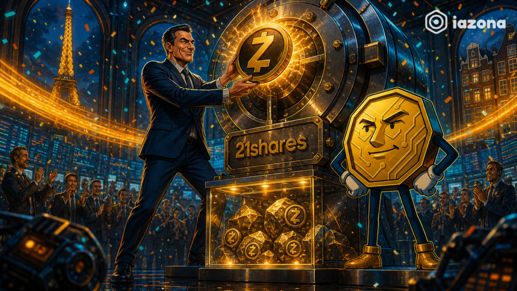 21Shares lança primeiro ETP europeu de Zcash em Paris e Amsterdã